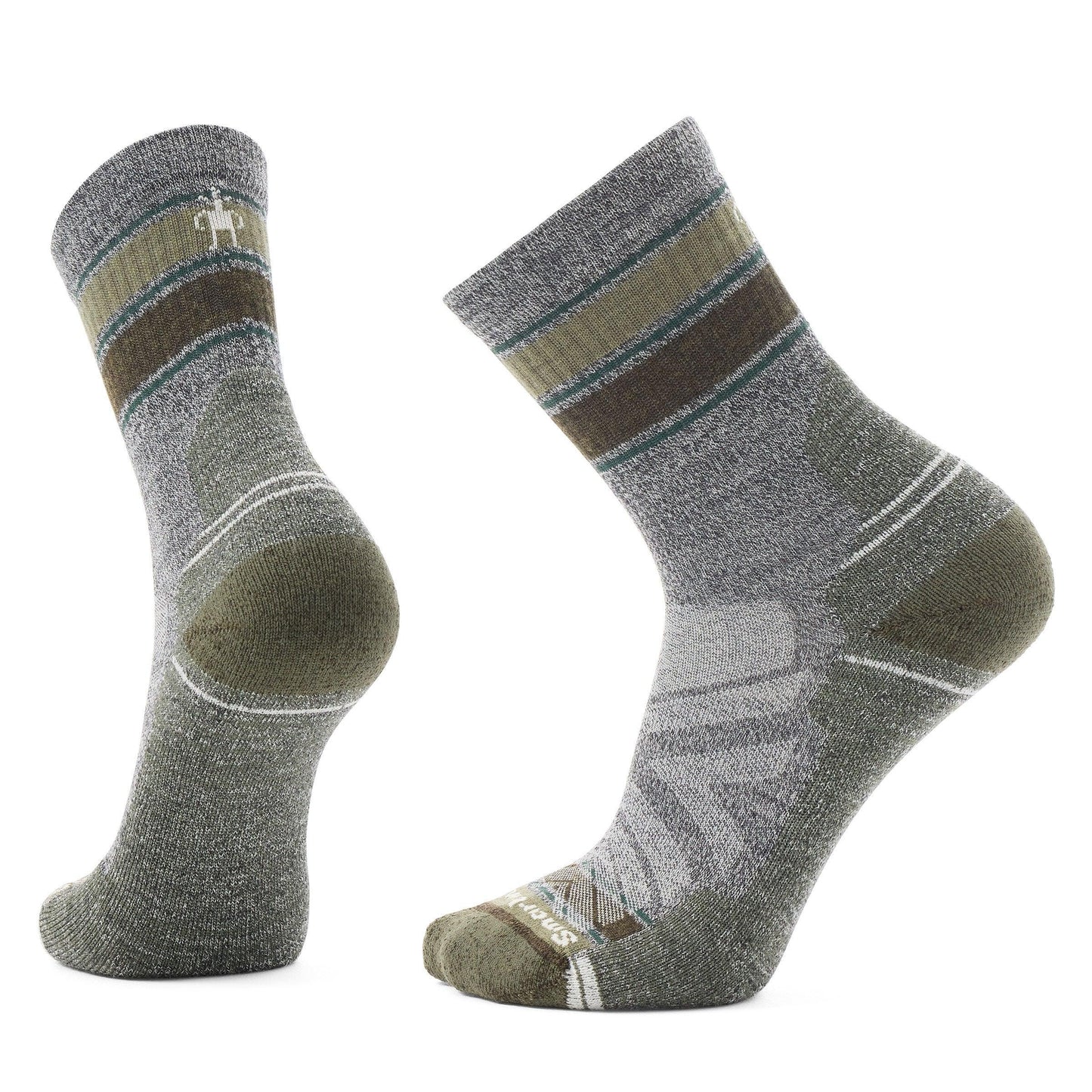 HIKE LIGHT CUSHION STRIPED MID CREW SOCKS