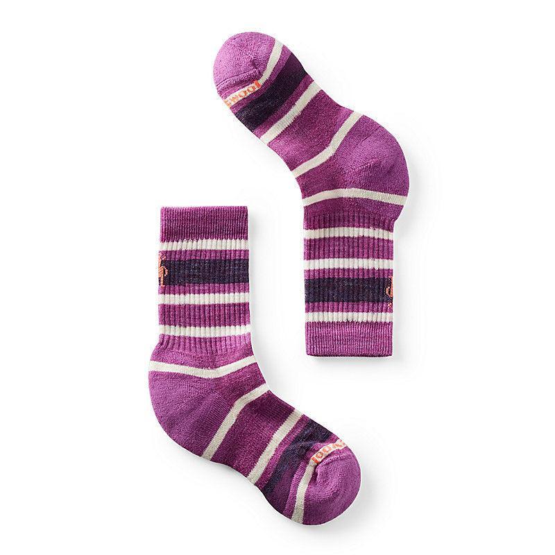 KIDS HIKE LIGHT CUSHION STRIPED CREW SOCKS