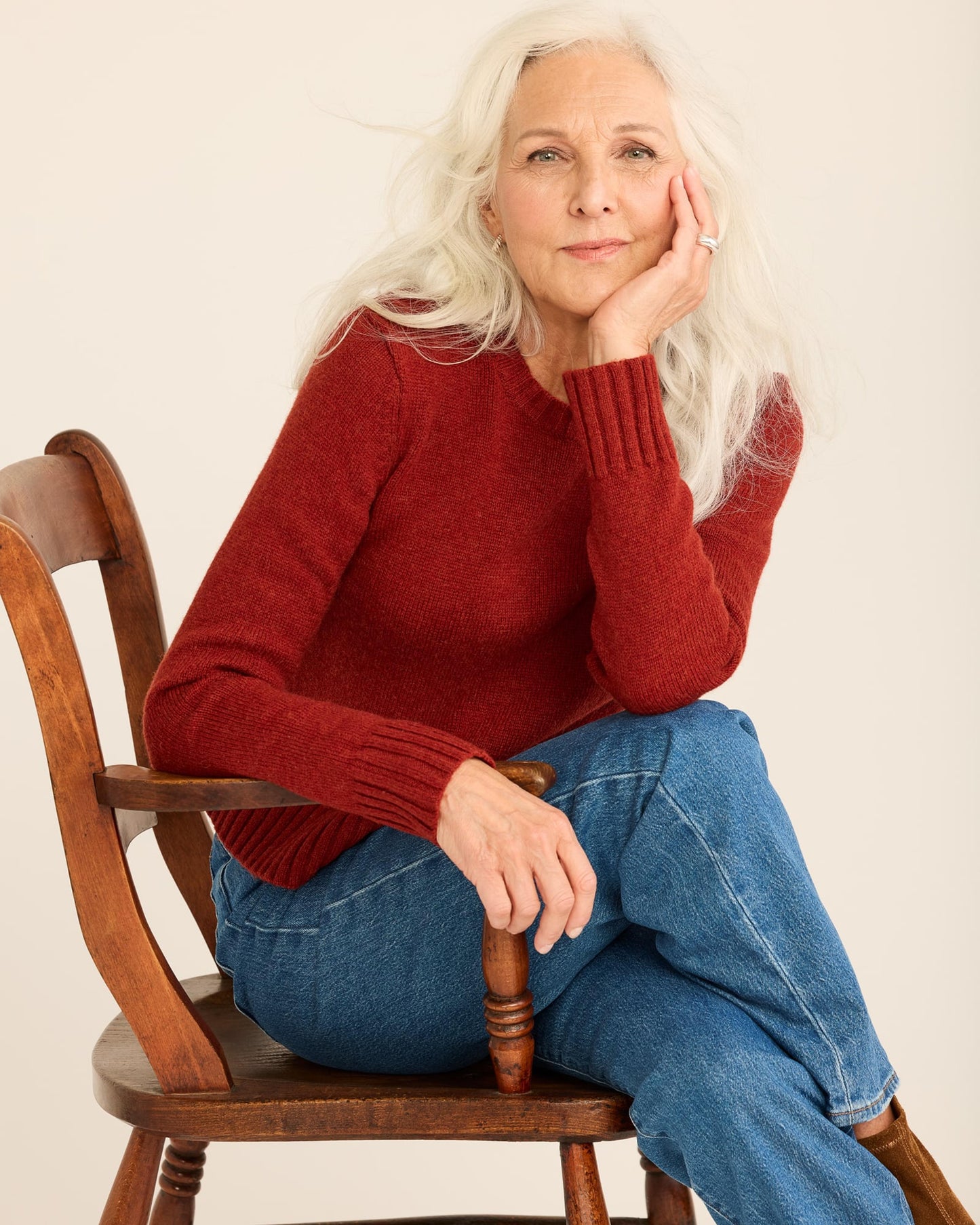 RELAXED SHETLAND CREW PULLOVER