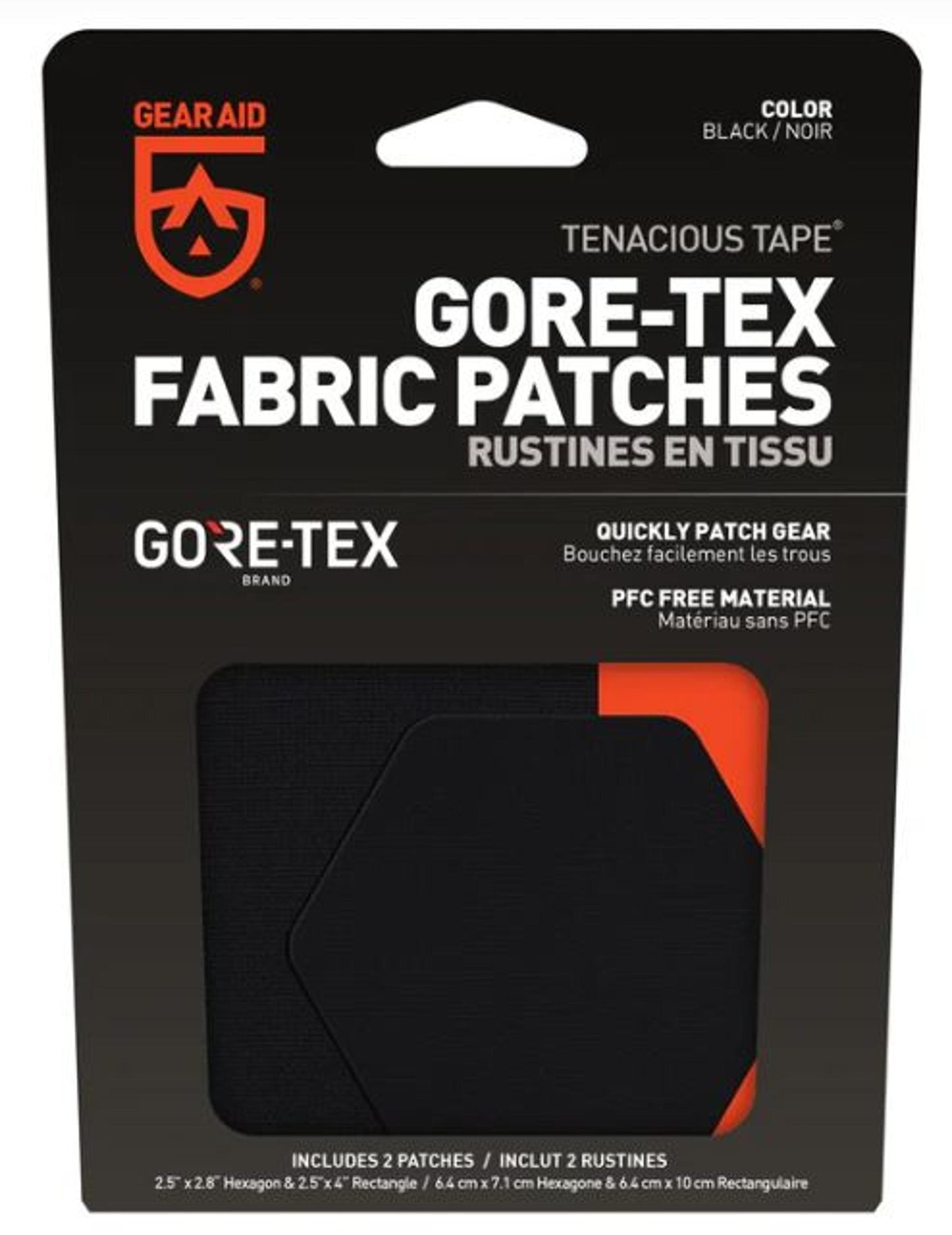 GORE-TEX FABRIC PATCHES: 2.5' HEX AND 4' RECTANGLE