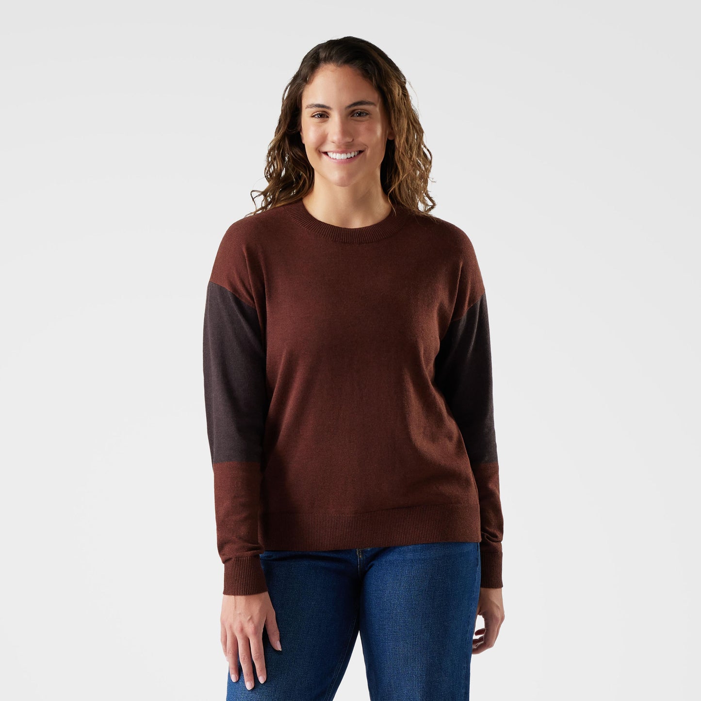 WOMENS EDGEWOOD COLORBLOCK CREW SWEATER