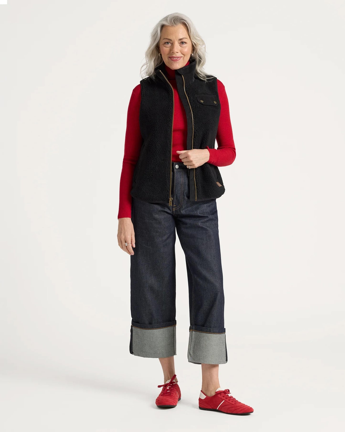 LAUREN - ZIP FRONT BERBER VEST