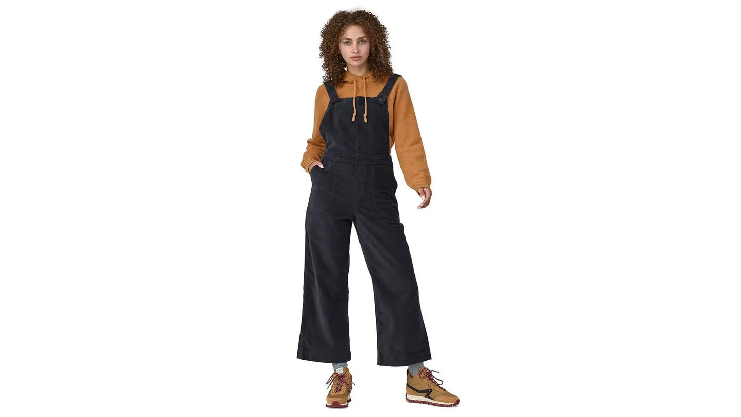 STAND UP CROPPED CORDUROY OVERALLS