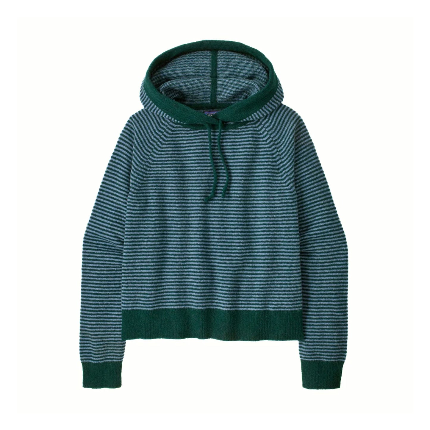 WOMENS RECYCLED WOOL-BLEND HOODED PULLOVER SWEATER