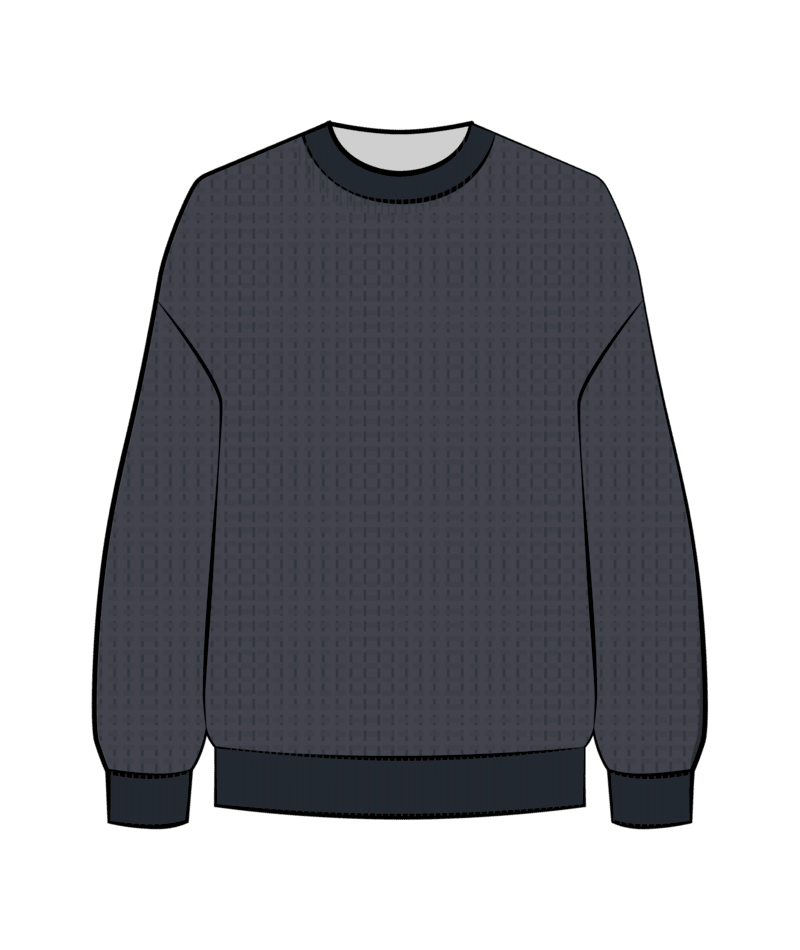 OVERSIZED COTTON WAFFLE SWEATER