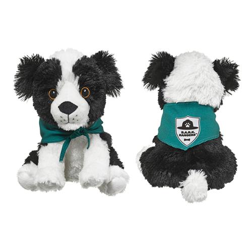 BORDER COLLIE WITH BARK BANDANA - 9 INCHES