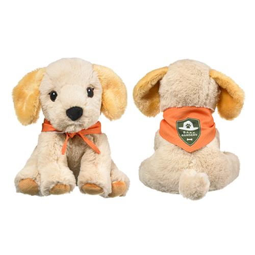 YELLOW LAB WITH BARK BANDANA - 9 INCHES