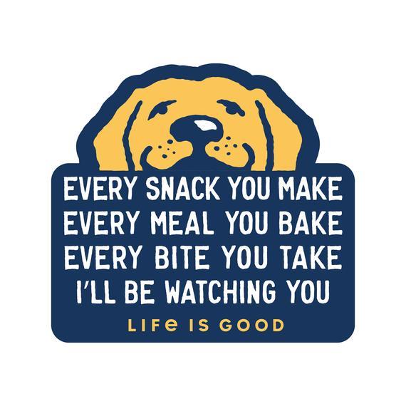 ILL BE WATCHING YOU YELLOW LAB SMALL DIE CUT STICKER