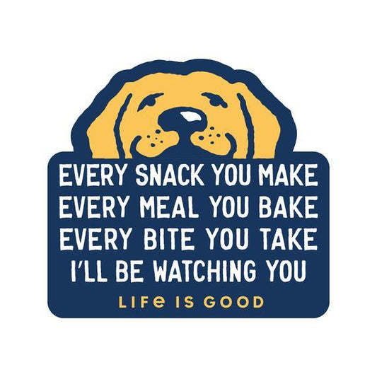 ILL BE WATCHING YOU YELLOW LAB SMALL DIE CUT STICKER
