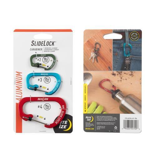 SIDELOCK CARABINER ALUMINUM 3 PACK