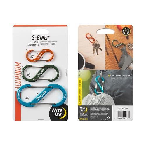 S-BINER ALUMINUM DUAL CARABINER 3 PACK