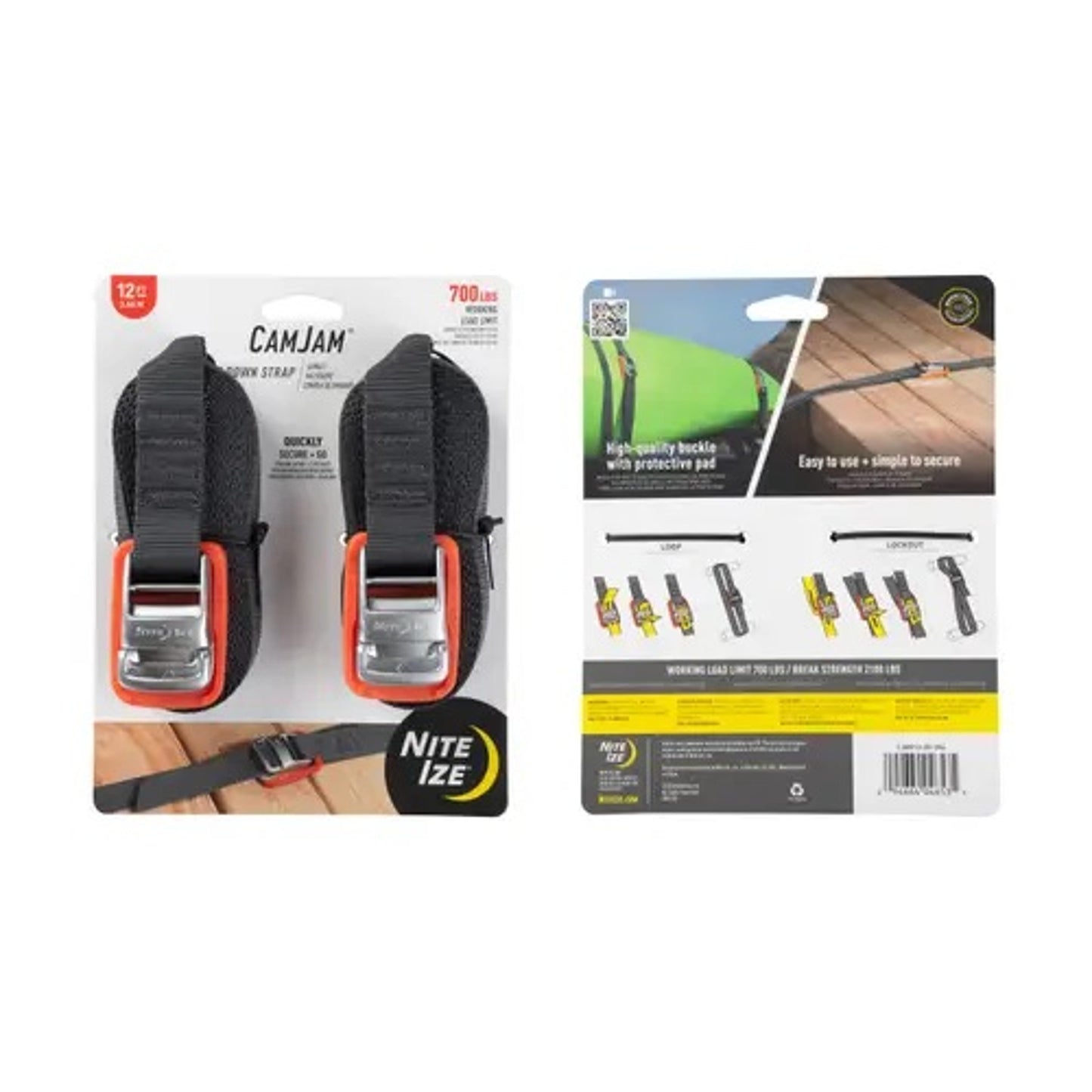 CAMJAM TIE DOWN STRAP-12FT 2 PACK