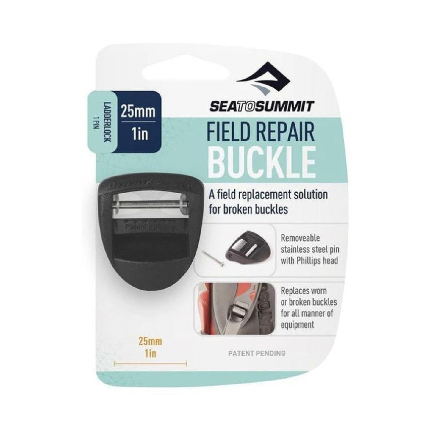 FIELD REPAIR BUCKLE - LADDERLOCK 1 PIN