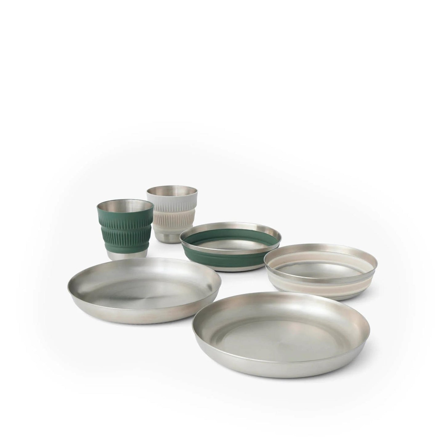 DETOUR STAINLESS STEEL COLLAPSIBLE DINNER SET - 6 PIECES