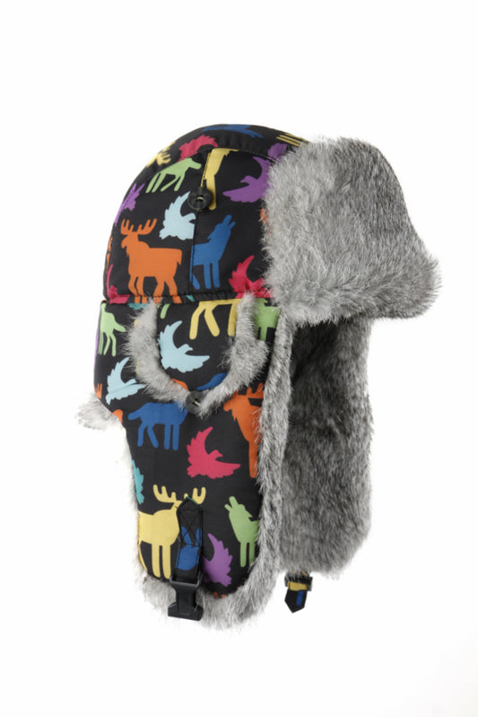 KIDS ORIGINAL BOMBER WITH GREY FUR