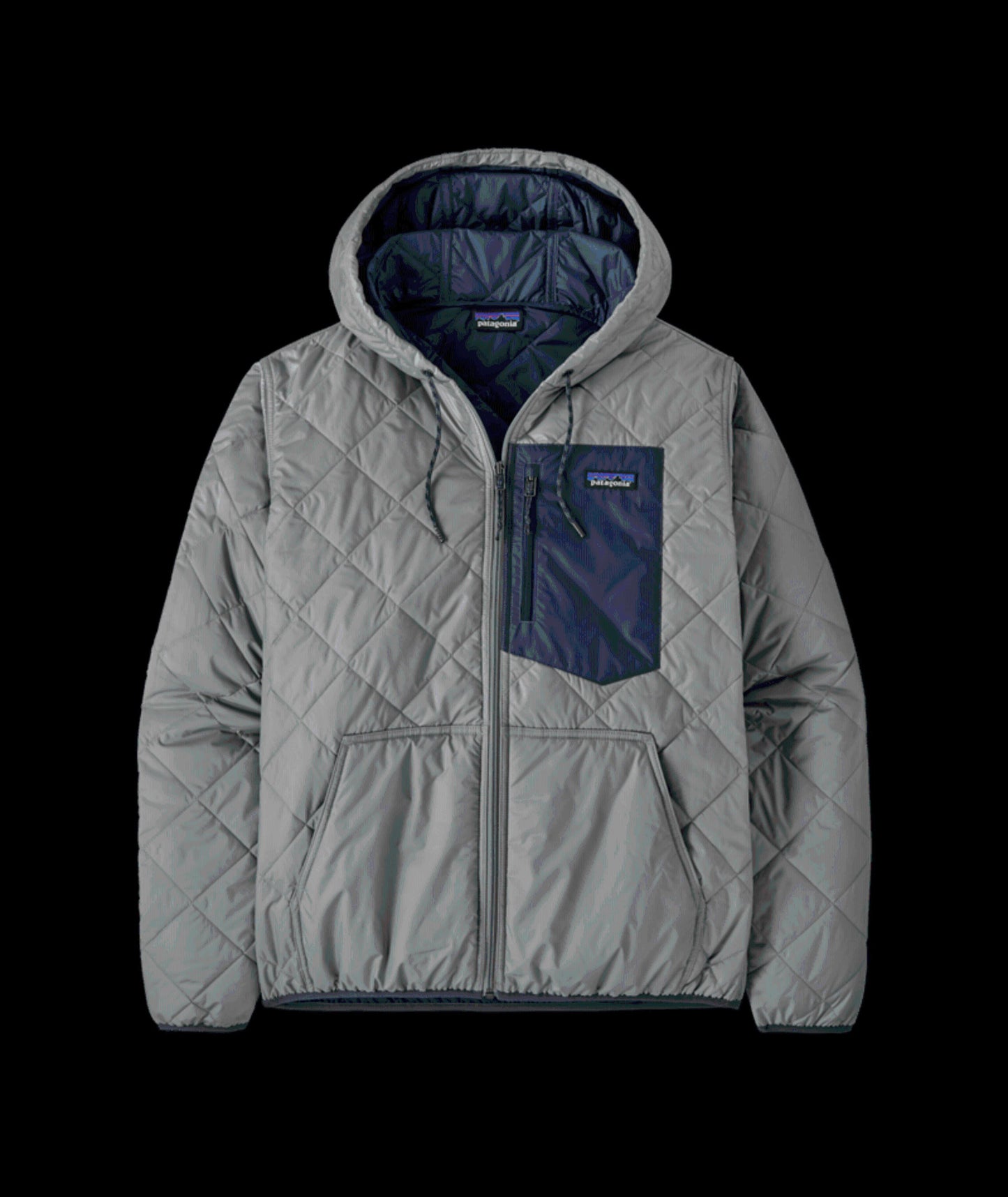 MENS DIAMOND QUILTED BOMBER HOODY