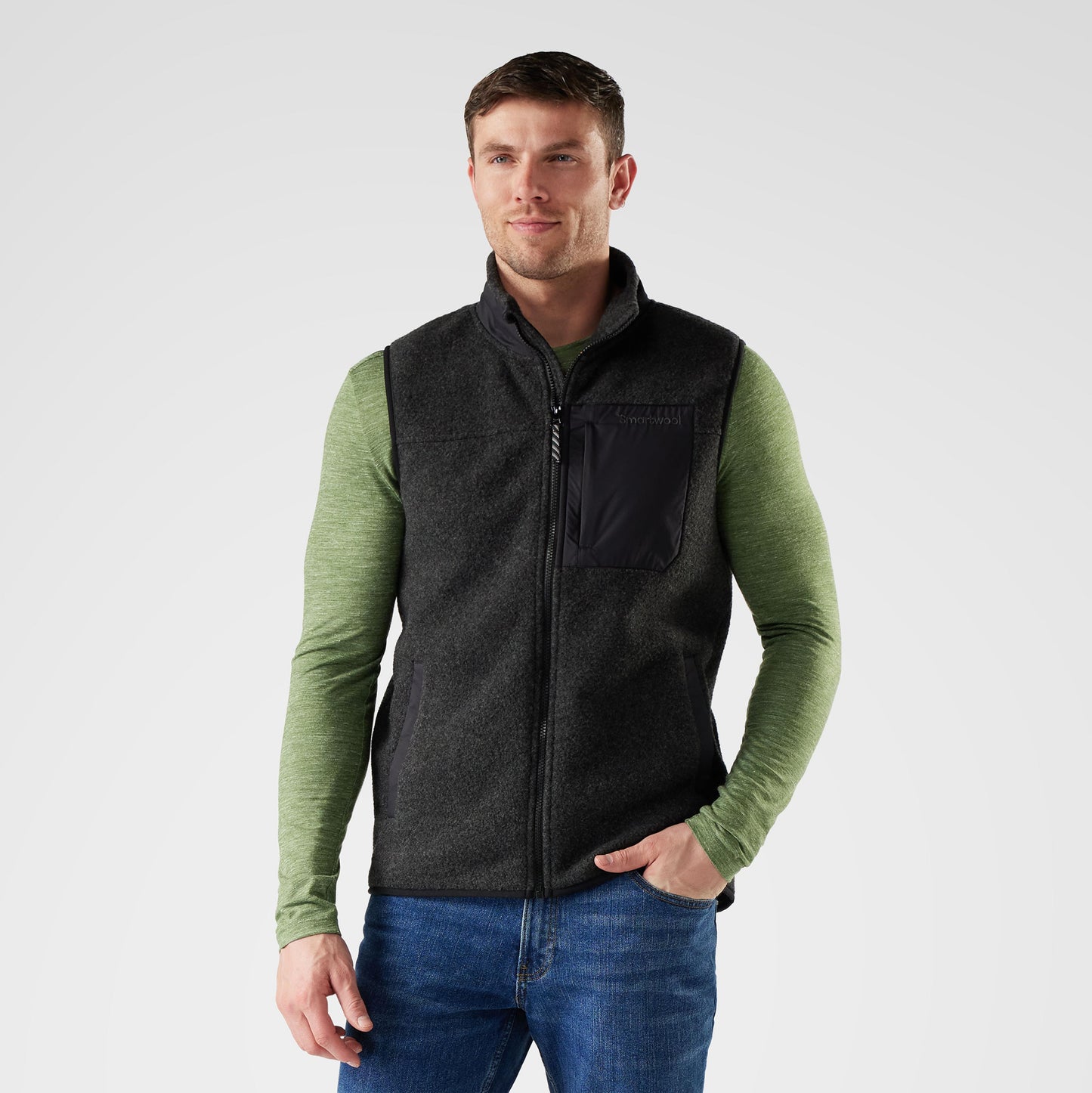 MENS SECOND CUT FLEECE VEST