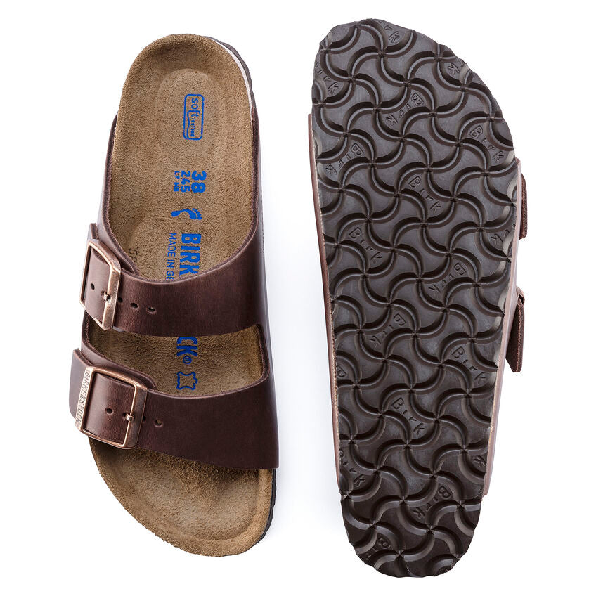 ARIZONA SOFT FOOT BED OILED LEATHER SANDAL