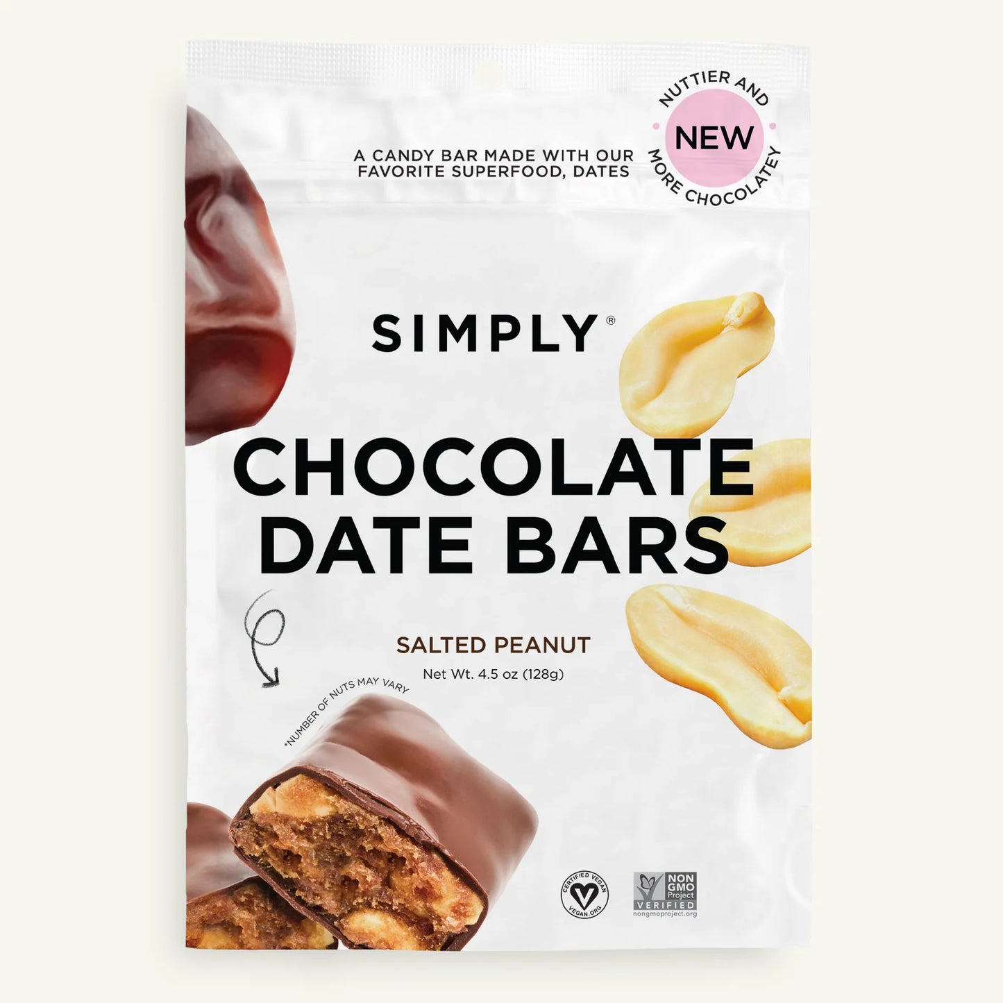 CHOCOLATE DATE BARS - SALTED PEANUT