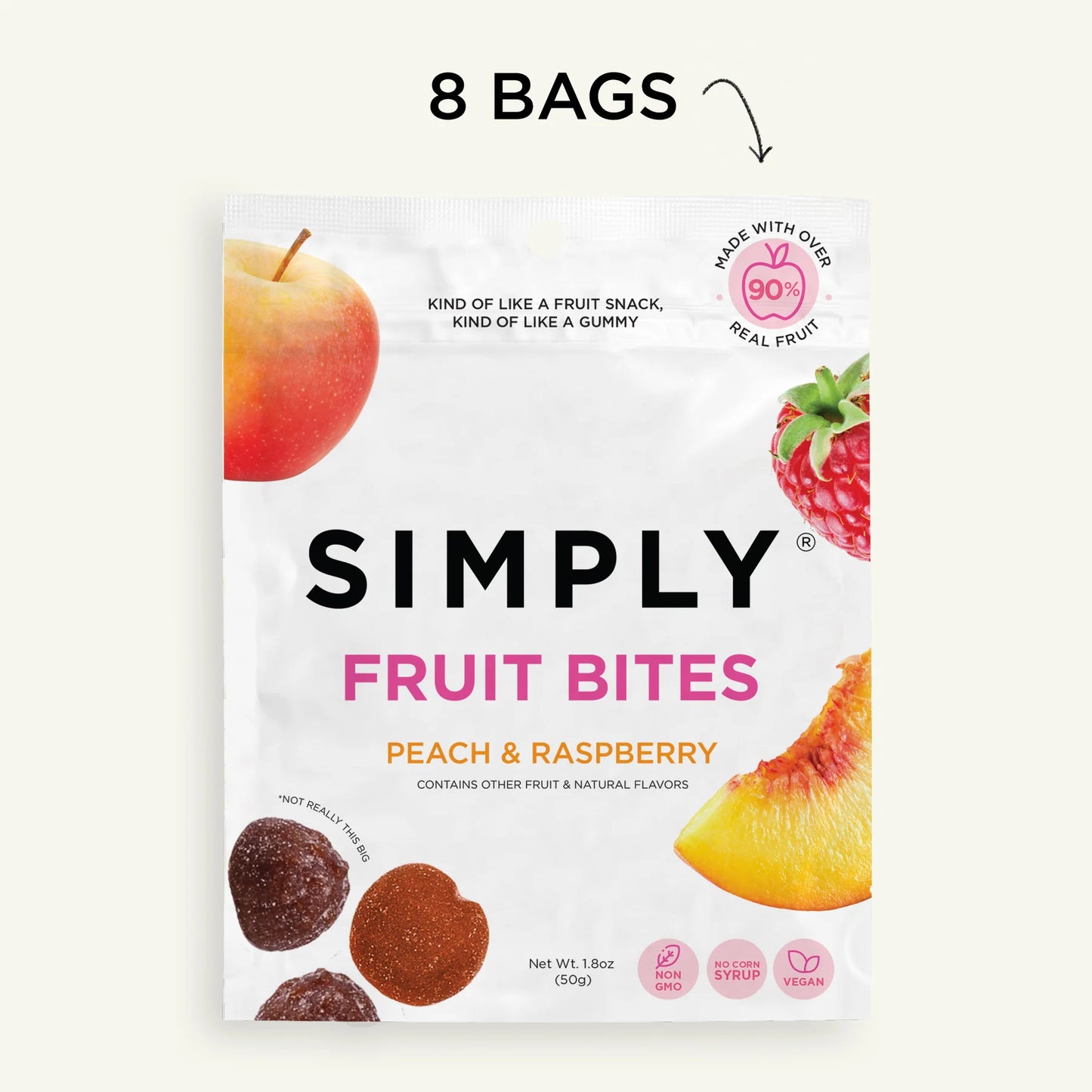 FRUIT BITES - PEACH RASPBERRY