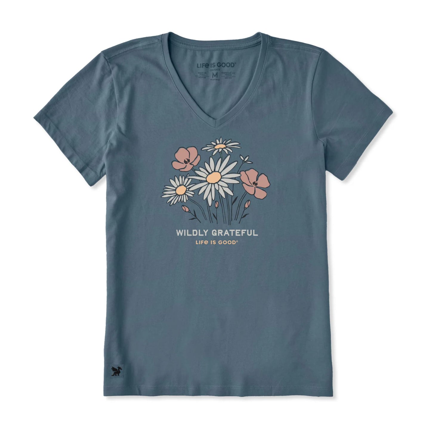 WOMENS WILDLY GRATEFUL BOUQUET SHORT SLEEVE T-SHIRT
